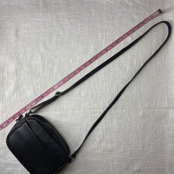 Corder London Cross Body Black Pebble Leather Zip Closure Purse - Picture 15 of 15